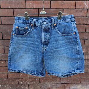 Levi's mid-rise denim shorts